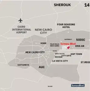 Sumou Boulevard Mostakbal City Location