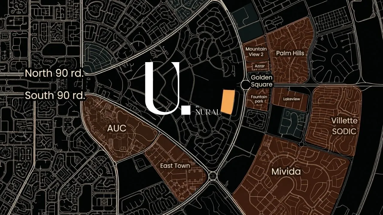 كمبوند يو نوراي التجمع الخامس U-Nurai New Cairo 3 موقع U-Nurai New Cairo في الجولدن سكوير التجمع الخامس